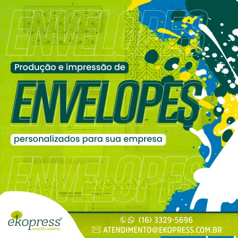 Produção e impressão de envelopes personalizados para sua empresa