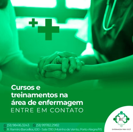 Cursos e treinamentos na área de enfermagem