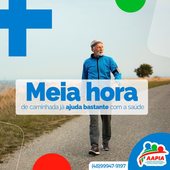Meia hora de caminhada já ajuda bastante com a saúde