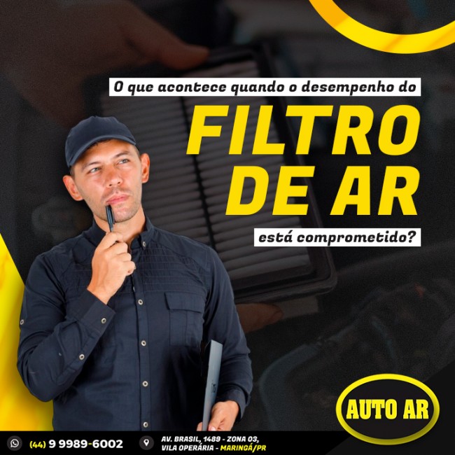 O que acontece quando o desempenho do filtro de ar está comprometido?