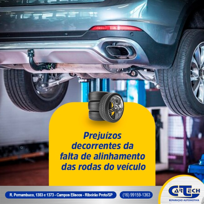 Prejuízos decorrentes da falta de alinhamento das rodas do veículo