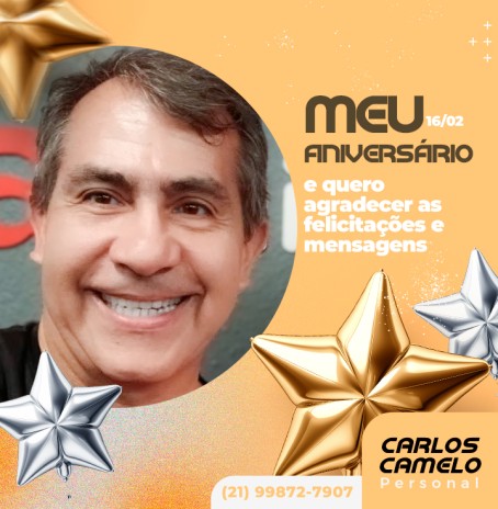 Meu Aniversário, e quero agradecer as felicitações e mensagens.