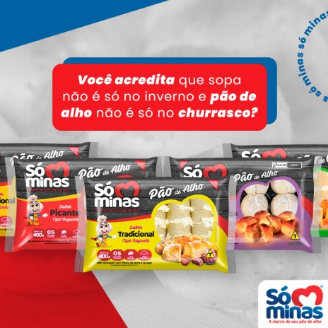 Você acredita que sopa não é só no inverno e pão de alho não é só no churrasco?