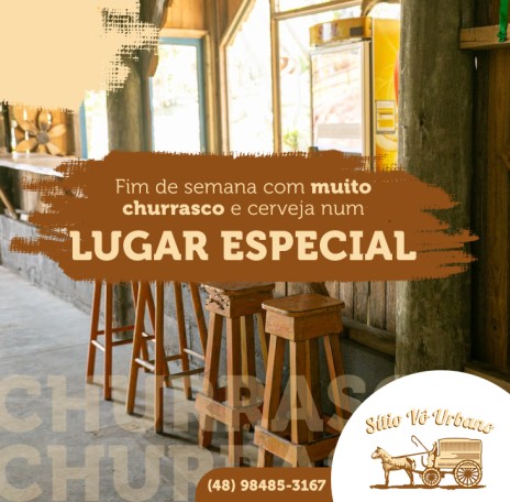 Fim de semana com muito churrasco e cerveja num lugar especial