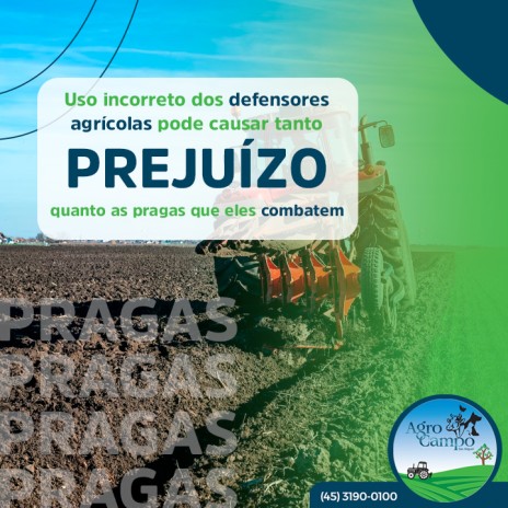 Uso incorreto dos defensores agrícolas pode causar tanto prejuízo quanto as pragas que eles combatem