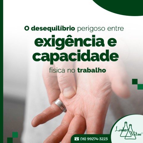 O desequilíbrio perigoso entre exigência e capacidade física no trabalho