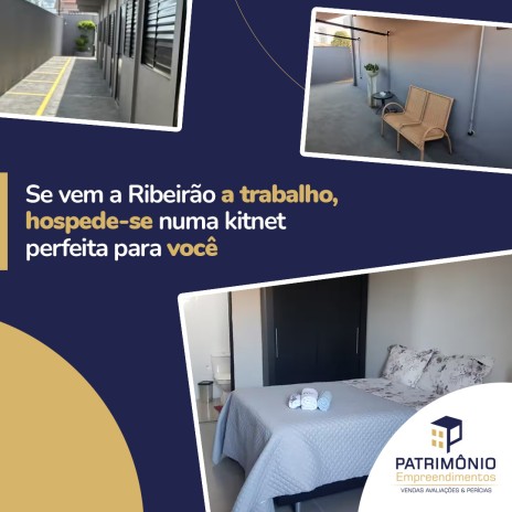Se vem a Ribeirão a trabalho, hospede-se numa kitnet perfeita para você