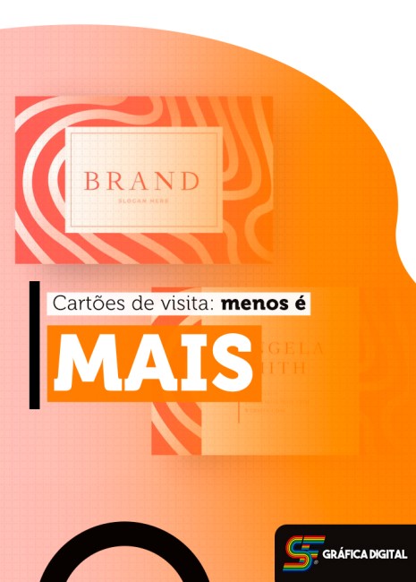Cartões de visita: menos é mais