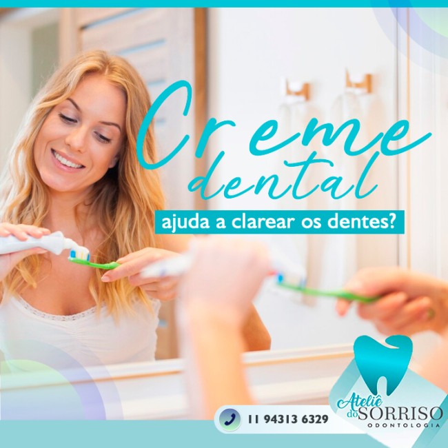 O creme dental ajuda a clarear os dentes?
