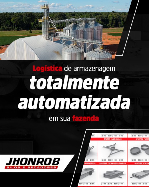 Logística de armazenagem totalmente automatizada em sua fazenda