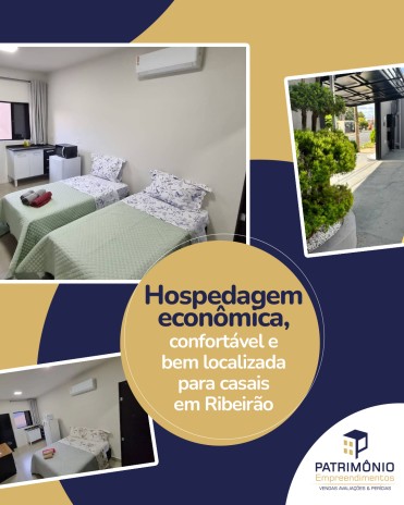 Hospedagem econômica, confortável e bem localizada para casais em Ribeirão