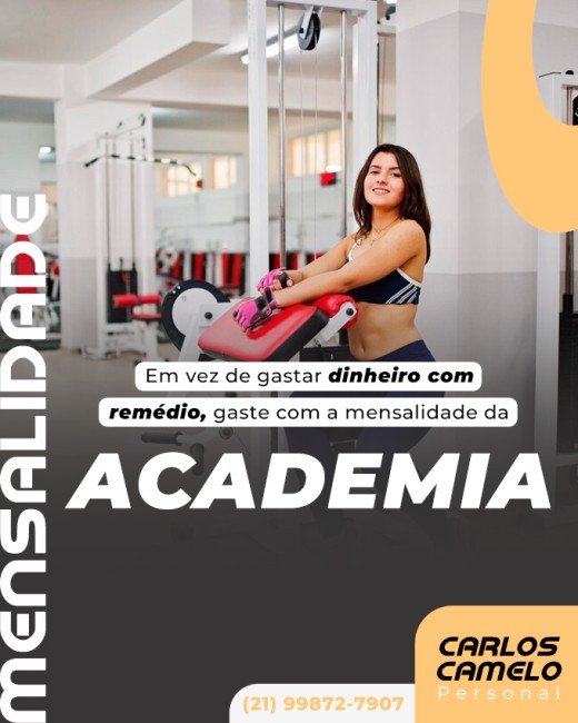 Em vez de gastar dinheiro com remédio, gaste com a mensalidade da academia
