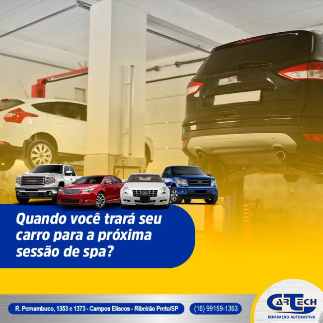 Quando você trará seu carro para a próxima sessão de spa?