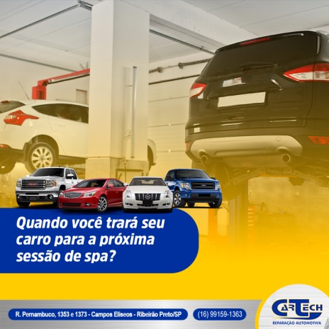 Quando você trará seu carro para a próxima sessão de spa?