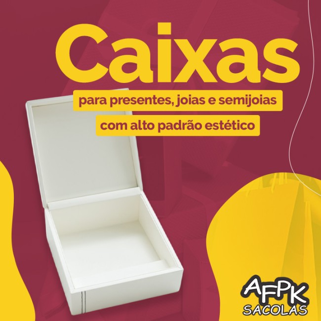 Caixas para presentes, joias e semijoias com alto padrão estético