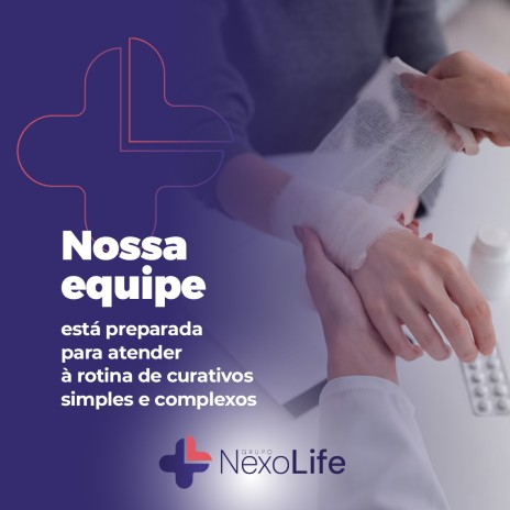 Nossa equipe está preparada para atender à rotina de curativos simples e complexos