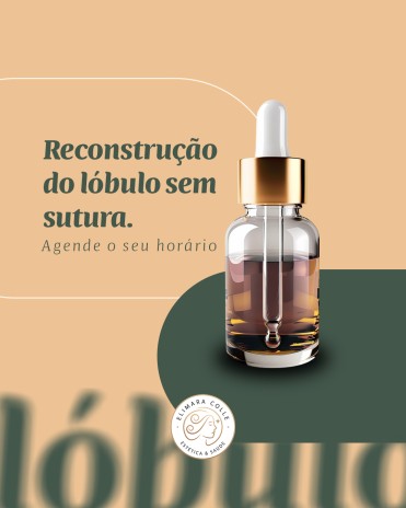 Reconstrução do lóbulo sem sutura