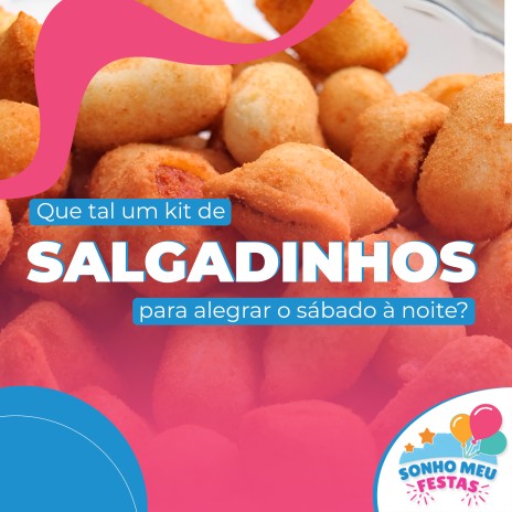 Que tal um kit de salgadinhos para alegrar o sábado à noite?