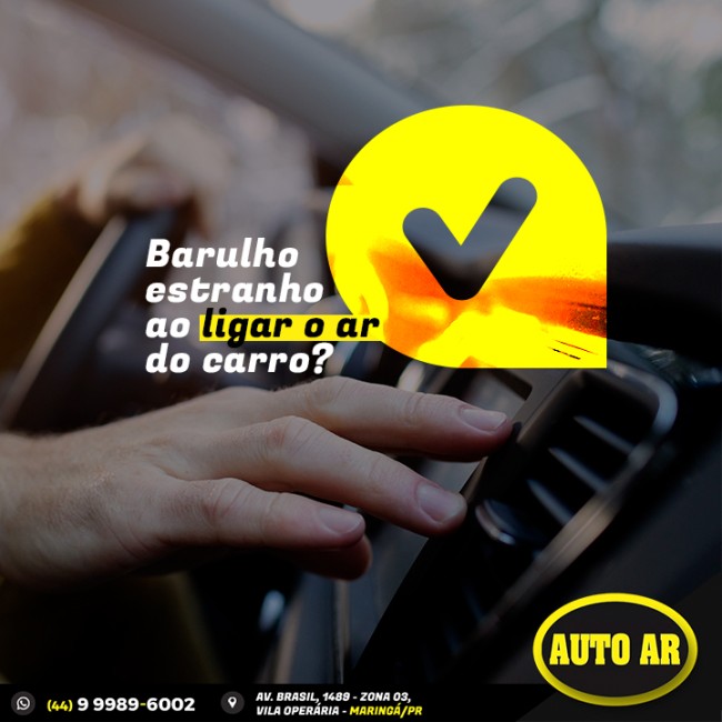 Barulho estranho ao ligar o ar do carro?