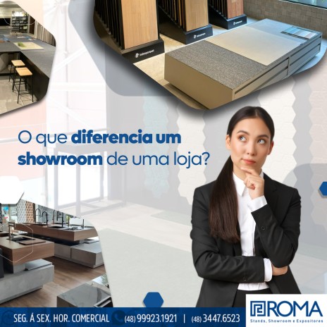 O que diferencia um showroom de uma loja?
