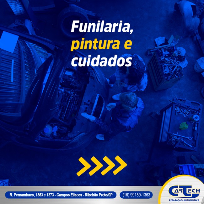 Funilaria, pintura e cuidados