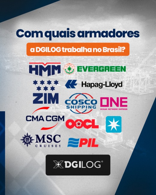 Com quais armadores a DGILOG trabalha no Brasil?
