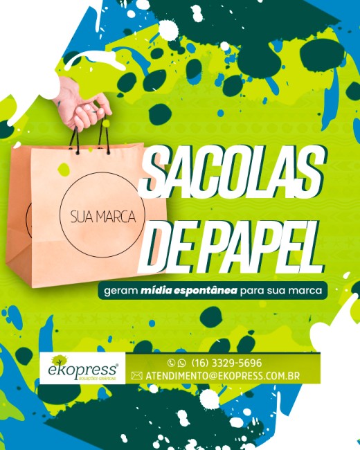 Sacolas de papel geram mídia espontânea para sua marca