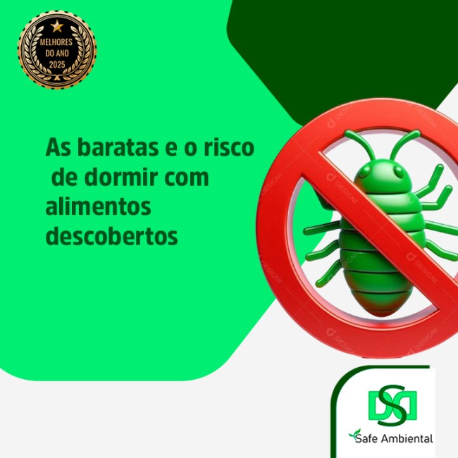 As baratas e o risco de dormir com alimentos descobertos