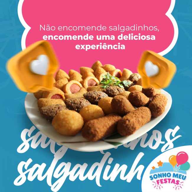 Não encomende salgadinhos, encomende uma deliciosa experiência