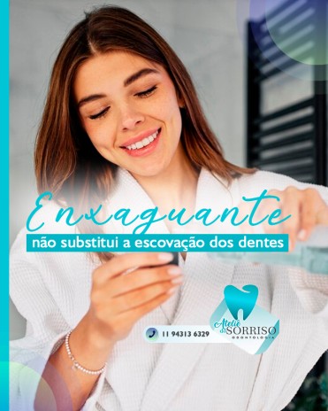 Enxaguante não substitui a escovação dos dentes