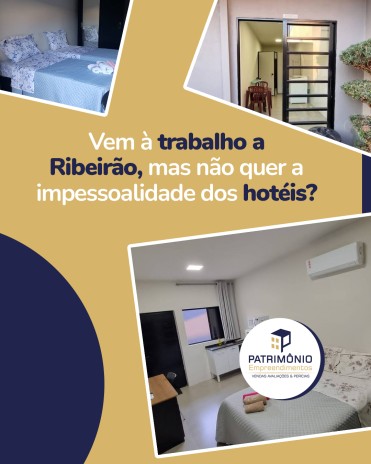 Vem à trabalho a Ribeirão, mas não quer a impessoalidade dos hotéis?