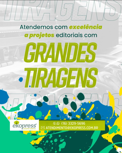 Atendemos com excelência a projetos editoriais com grandes tiragens