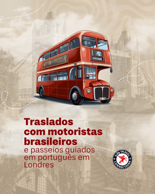 Traslados com motoristas brasileiros e passeios guiados em português em Londres