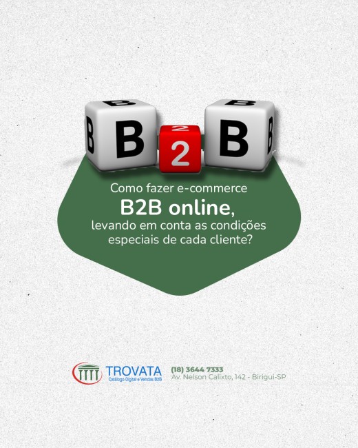 Como fazer e-commerce B2B online, levando em conta as condições especiais de cada cliente?