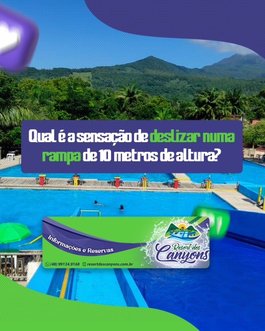 Qual é a sensação de deslizar numa rampa de 10 metros de altura?
