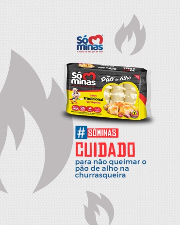 Cuidado para não queimar o pão de alho na churrasqueira