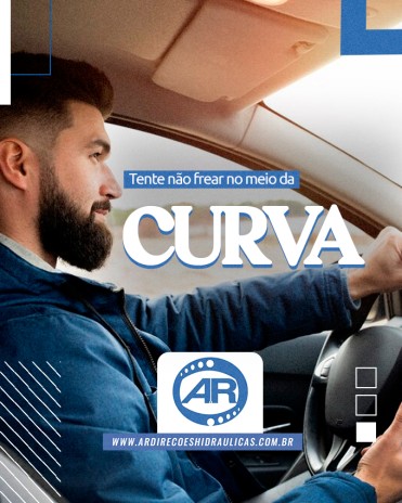 Tente não frear no meio da curva