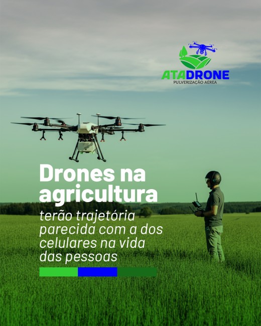 Drones na agricultura terão trajetória parecida com o dos celulares na vida das pessoas