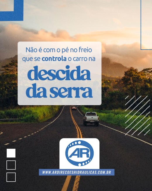 Não é com o pé no freio que se controla o carro na descida da serra