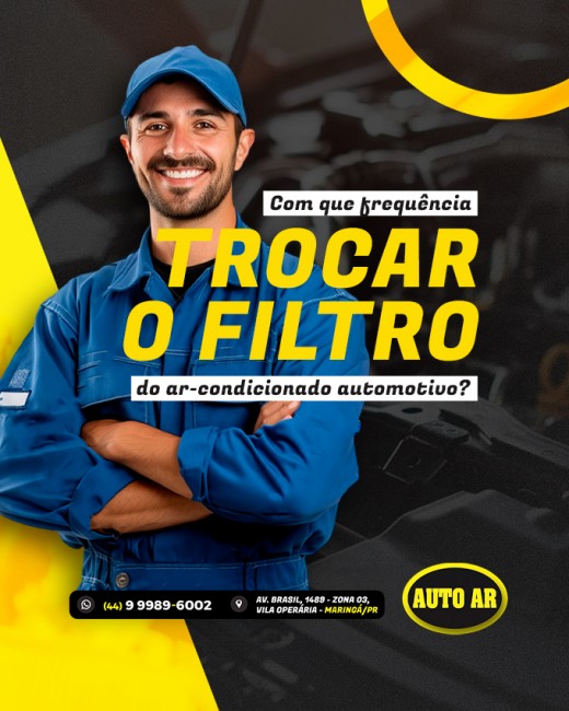 Com que frequência trocar o filtro do ar-condicionado automotivo?