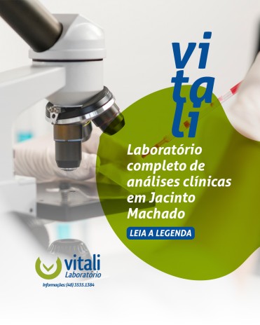 Laboratório completo de análises clínicas em Jacinto Machado