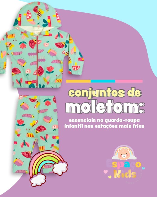 Conjuntos de moletom: essenciais no guarda-roupa infantil nas estações mais frias