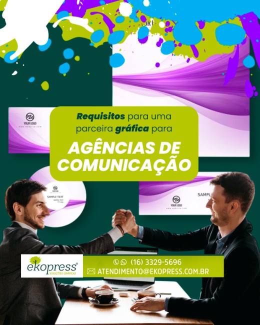 Requisitos para uma parceira gráfica para agências de comunicação