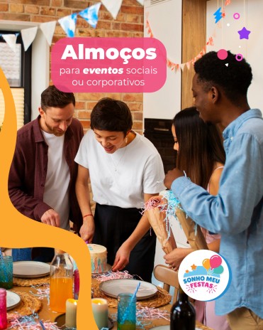 Almoços para eventos sociais ou corporativos
