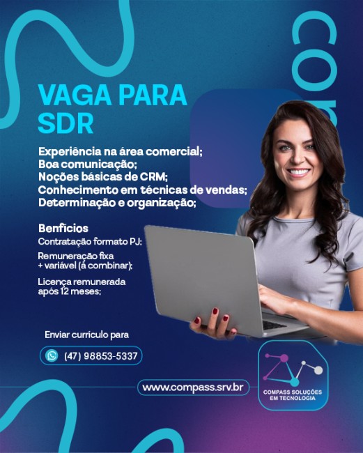 Vaga de Emprego SDR Vendas
