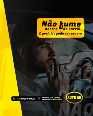 Não fume dentro do carro! O prejuízo pode ser severo