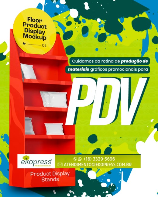 Cuidamos da rotina de produção de materiais gráficos promocionais para PDV