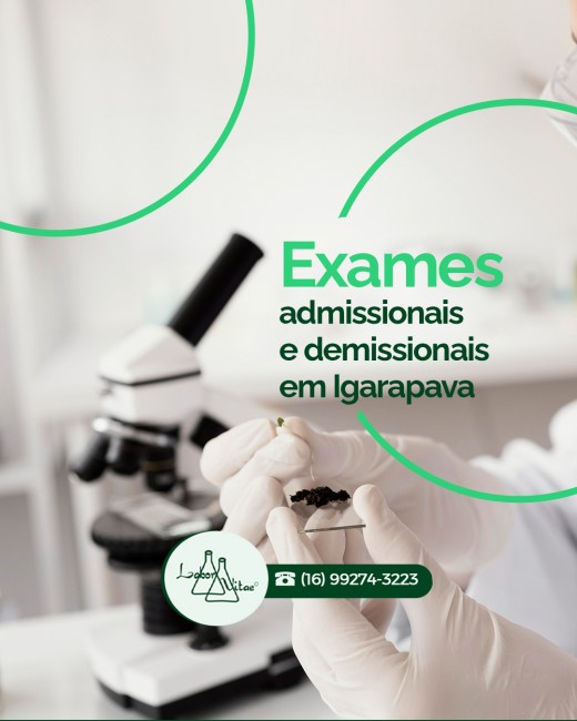 Exames admissionais e demissionais em Igarapava