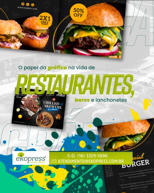 O papel da gráfica na vida de restaurantes, bares e lanchonetes