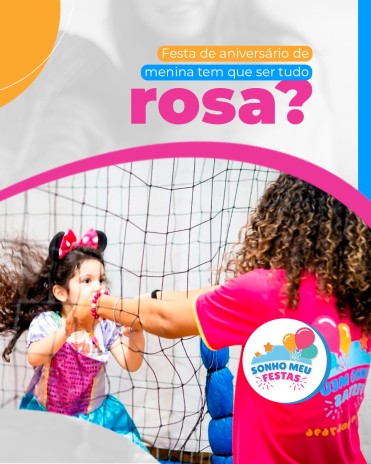 Festa de aniversário de menina tem que ser tudo rosinha?